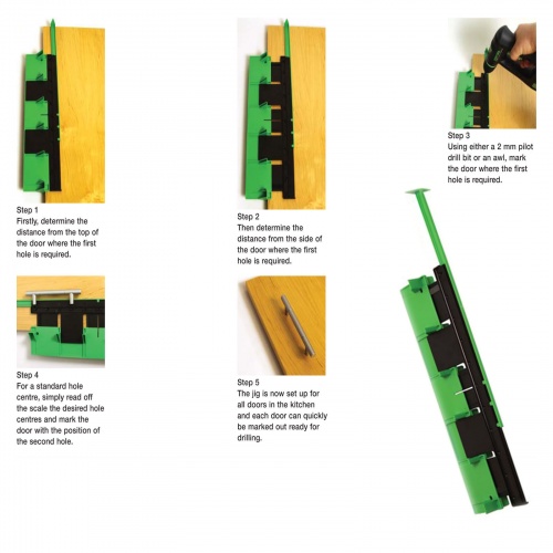 Drawer & Door Handle Drilling Jig